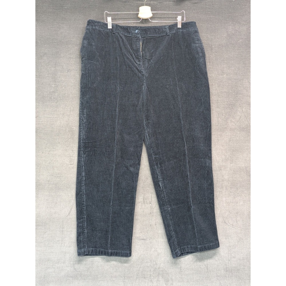 Vintage LL Bean Blue Curvy Fit Cords Corduroys Elastic Back Petite Plus Y2K 20WP